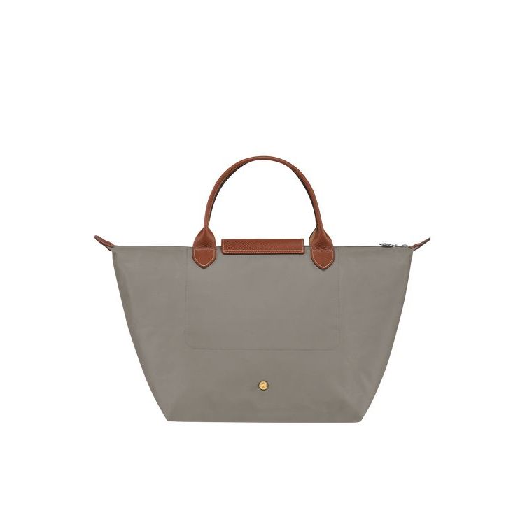 Sac À Main Longchamp M Turtledove Recycled canvas Grise | 20954-MPXJ