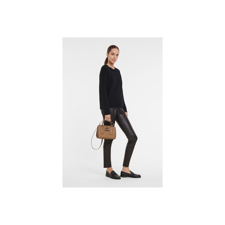 Sac À Main Longchamp S Cuir Beige | 64251-GYHR