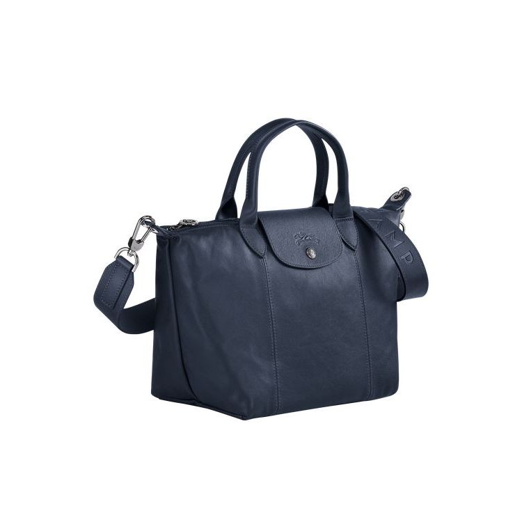 Sac À Main Longchamp S Cuir Bleu Marine | 09582-ZQOD