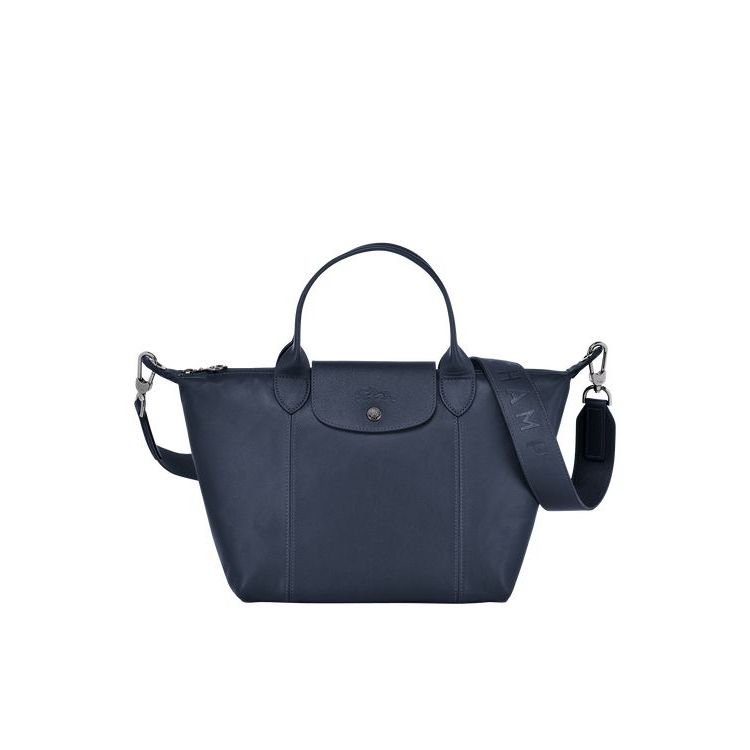 Sac À Main Longchamp S Cuir Bleu Marine | 09582-ZQOD