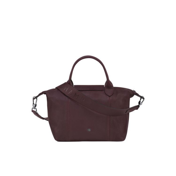 Sac À Main Longchamp S Cuir Bordeaux | 17064-TNKG