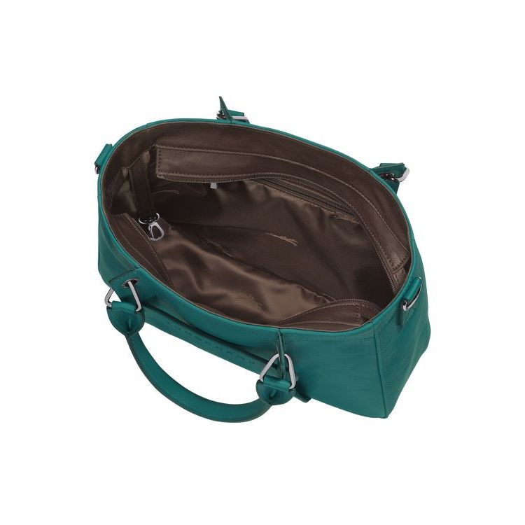 Sac À Main Longchamp S Cuir Grise Vert | 23107-KOTW