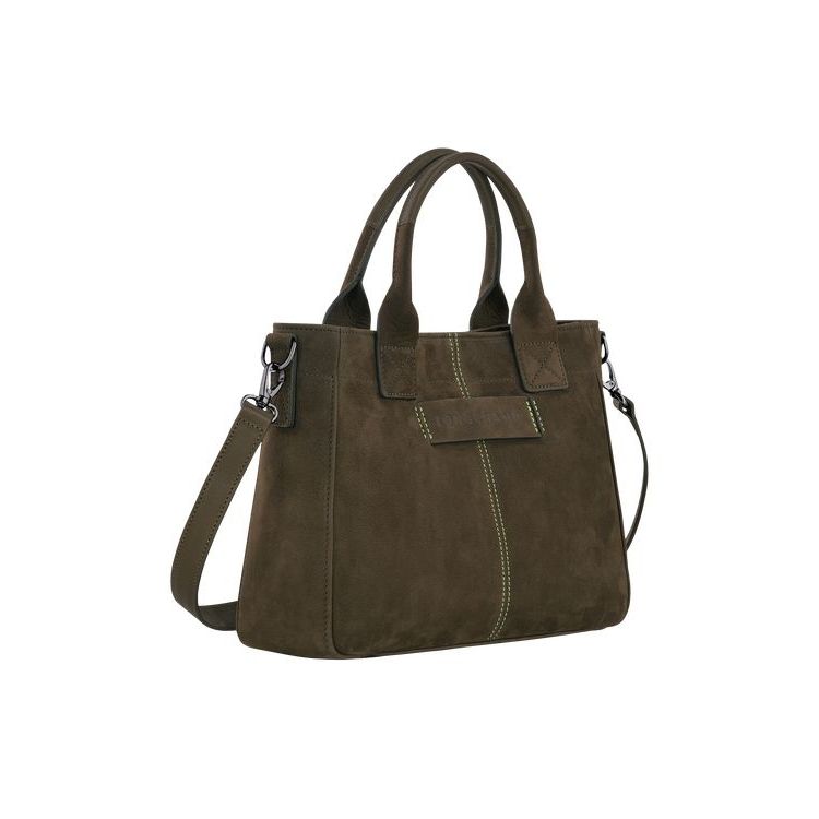 Sac À Main Longchamp S Cuir Kaki | 02413-RZCB