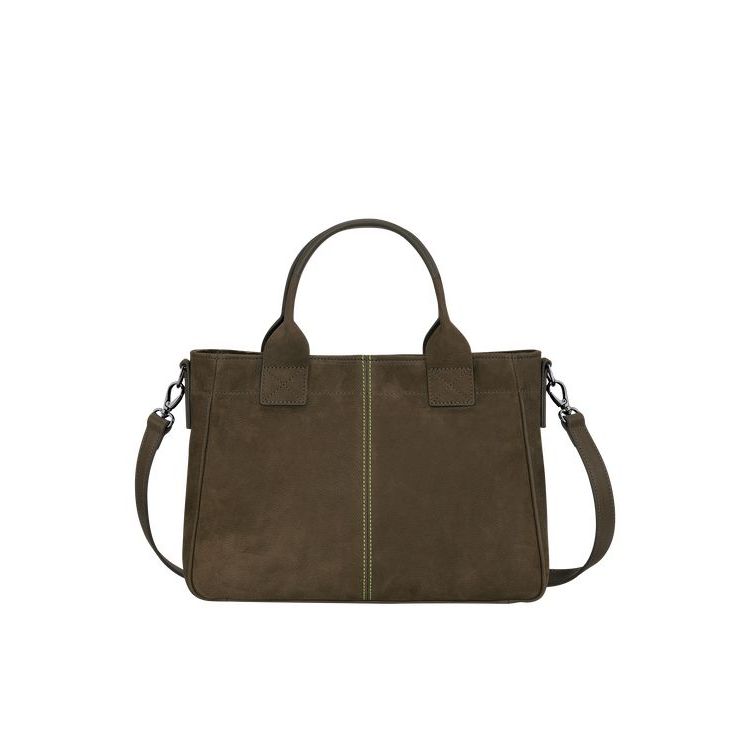 Sac À Main Longchamp S Cuir Kaki | 02413-RZCB