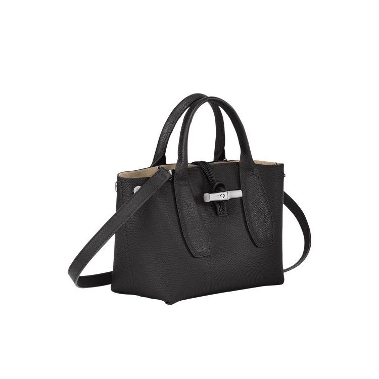 Sac À Main Longchamp S Cuir Noir | 24690-WFMG