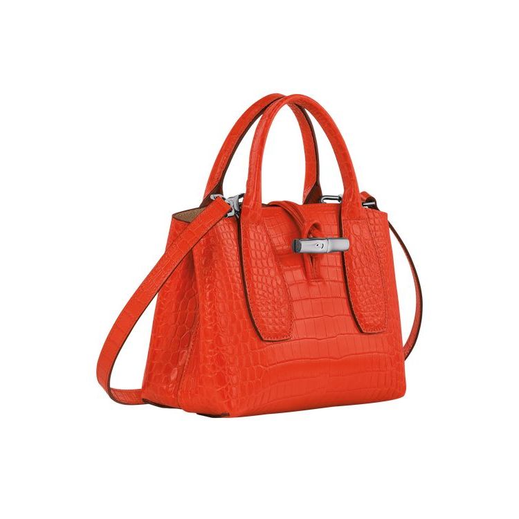 Sac À Main Longchamp S Cuir Orange | 12846-QDRN