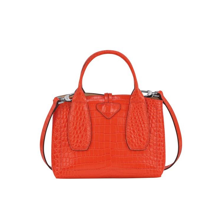 Sac À Main Longchamp S Cuir Orange | 12846-QDRN