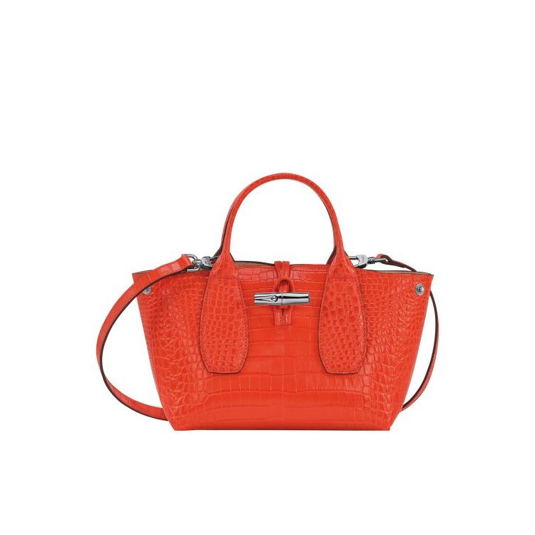 Sac À Main Longchamp S Cuir Orange | 12846-QDRN