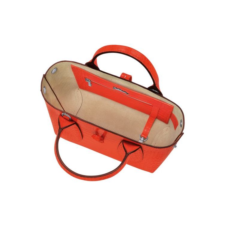 Sac À Main Longchamp S Cuir Orange | 12846-QDRN