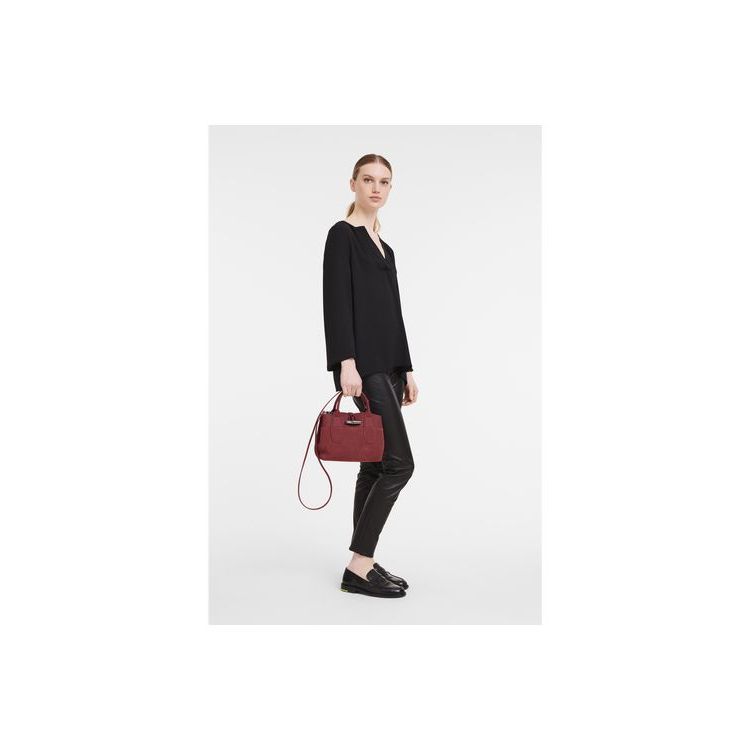 Sac À Main Longchamp S Cuir Rouge | 90632-ZUTR