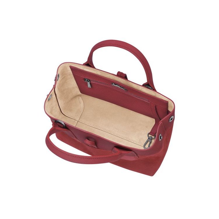 Sac À Main Longchamp S Cuir Rouge | 90632-ZUTR