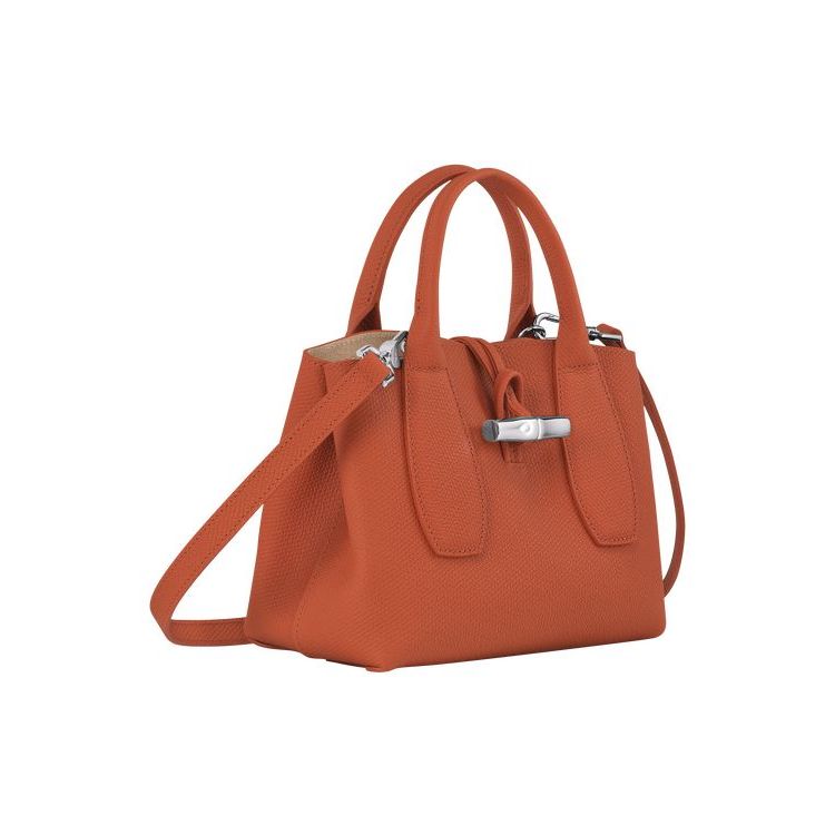 Sac À Main Longchamp S Cuir Rouge Foncé | 96320-PLSX