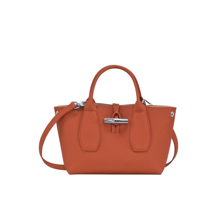 Sac À Main Longchamp S Cuir Rouge Foncé | 96320-PLSX