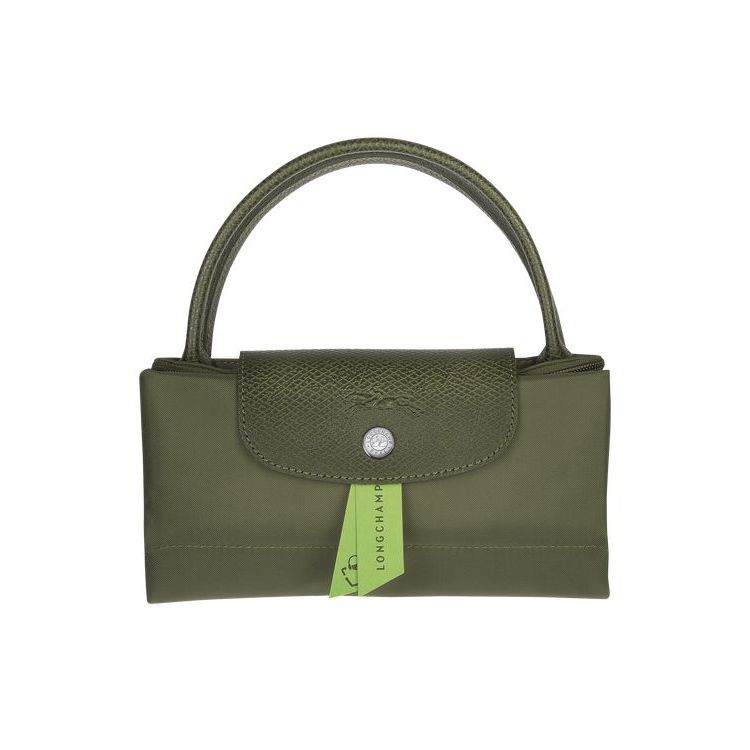 Sac À Main Longchamp S Forest Recycled canvas Vert | 51640-DOFB