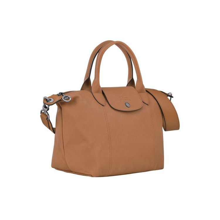 Sac À Main Longchamp S Hazelnut Cuir Beige | 27680-JBGQ