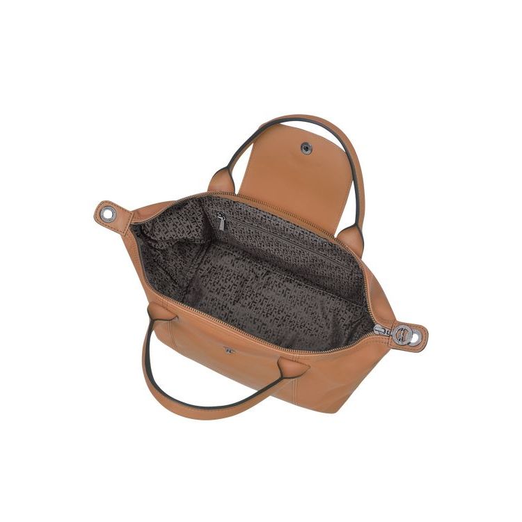 Sac À Main Longchamp S Hazelnut Cuir Beige | 27680-JBGQ