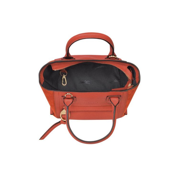 Sac À Main Longchamp S Marmelade Cuir Orange | 15368-GSOW