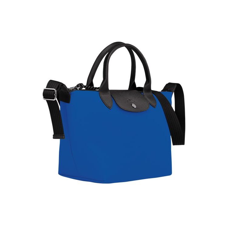 Sac À Main Longchamp S Recycled canvas Bleu Foncé | 36940-OBYR