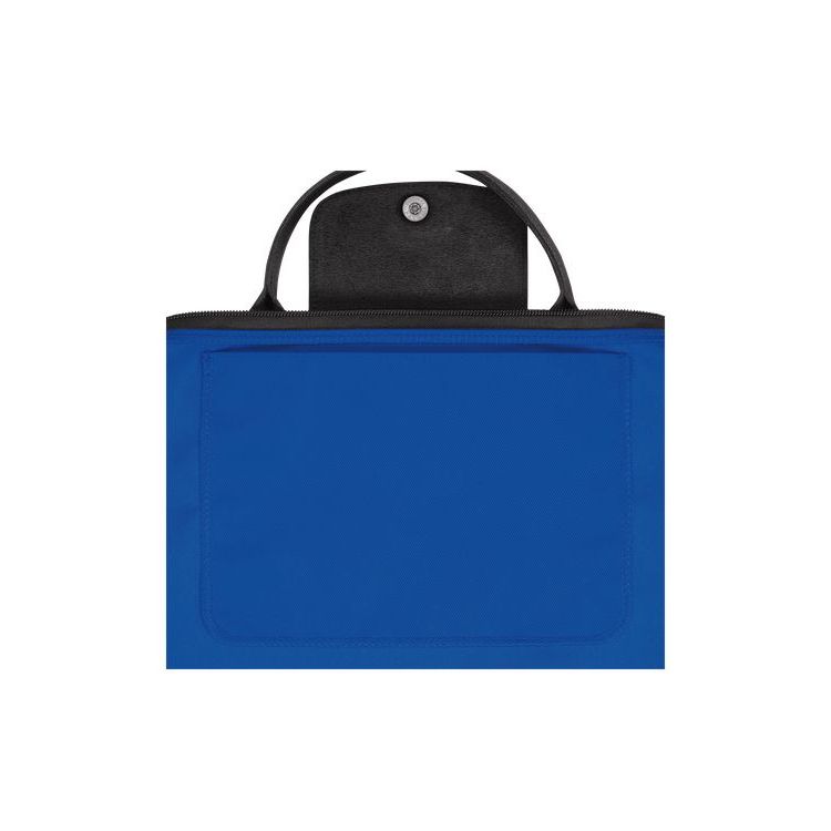 Sac À Main Longchamp S Recycled canvas Bleu Foncé | 36940-OBYR