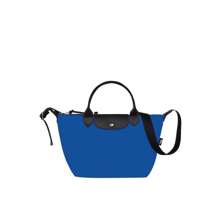 Sac À Main Longchamp S Recycled canvas Bleu Foncé | 36940-OBYR