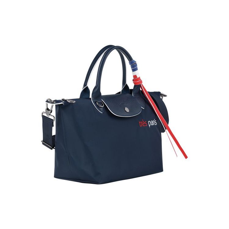 Sac À Main Longchamp S Recycled canvas Bleu Marine | 40981-LUZE