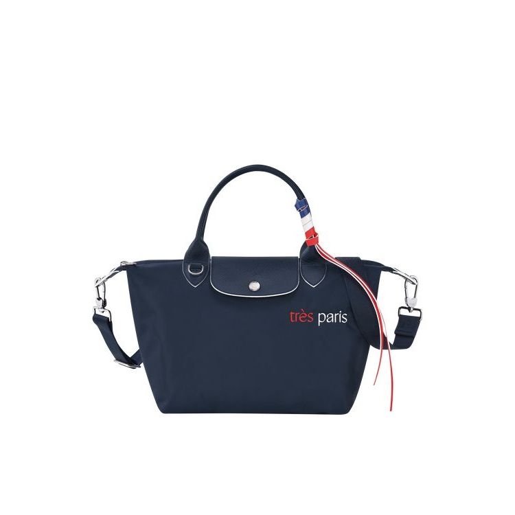 Sac À Main Longchamp S Recycled canvas Bleu Marine | 40981-LUZE