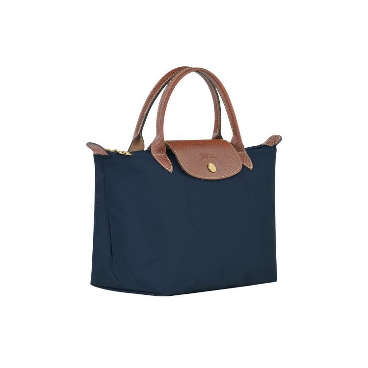 Sac À Main Longchamp S Recycled canvas Bleu Marine | 54930-ZTQJ