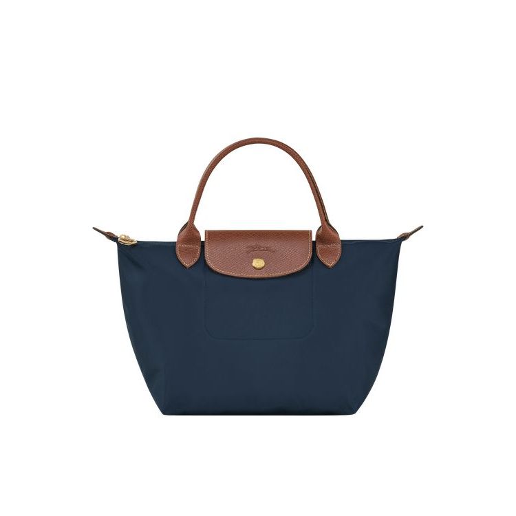 Sac À Main Longchamp S Recycled canvas Bleu Marine | 54930-ZTQJ