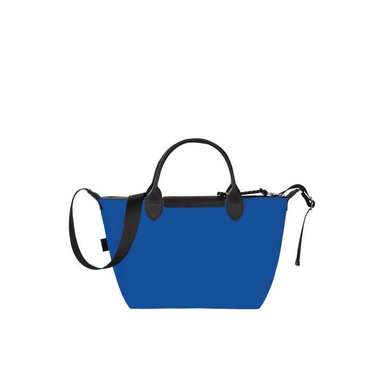 Sac À Main Longchamp S Recycled canvas Bleu Foncé | 63814-ULVW