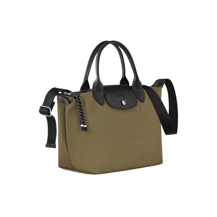 Sac À Main Longchamp S Recycled canvas Kaki | 56248-VNEY