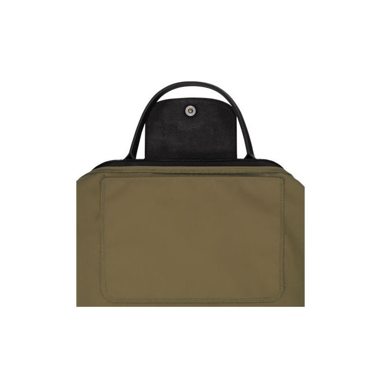 Sac À Main Longchamp S Recycled canvas Kaki | 56248-VNEY