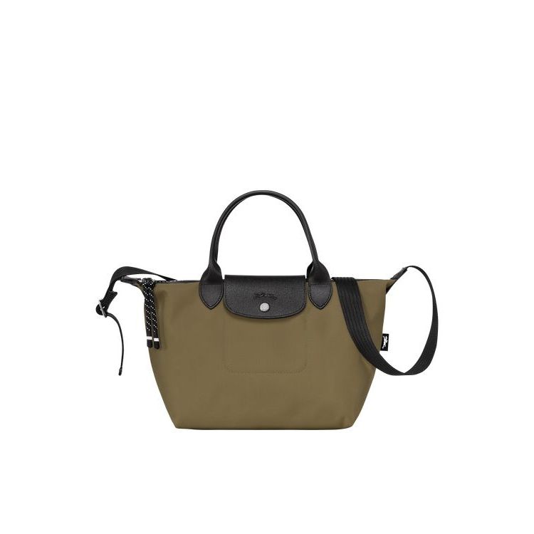 Sac À Main Longchamp S Recycled canvas Kaki | 56248-VNEY