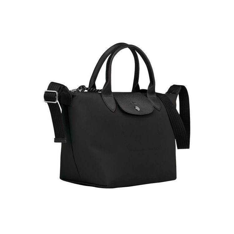 Sac À Main Longchamp S Recycled canvas Noir | 48360-CMBQ