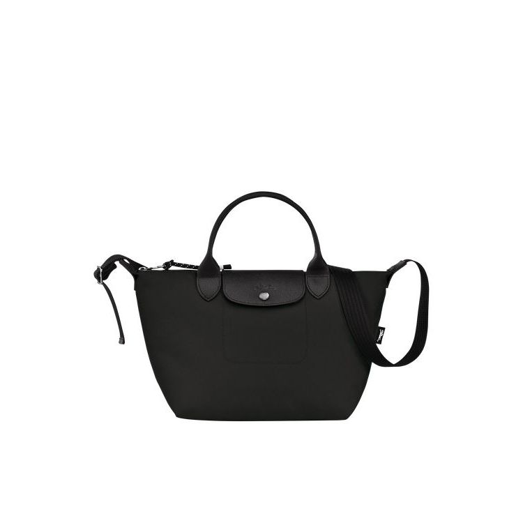 Sac À Main Longchamp S Recycled canvas Noir | 48360-CMBQ