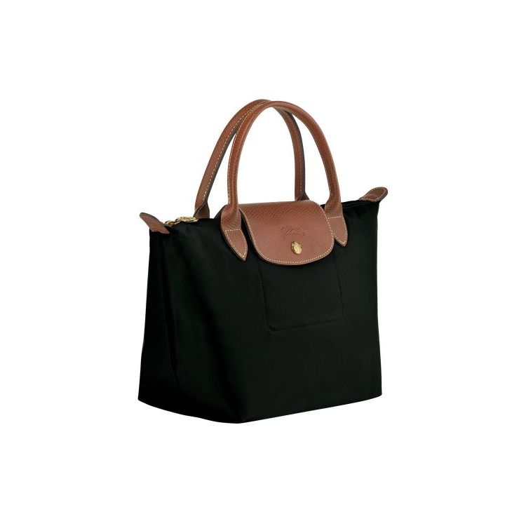 Sac À Main Longchamp S Recycled canvas Noir | 98531-DCTP