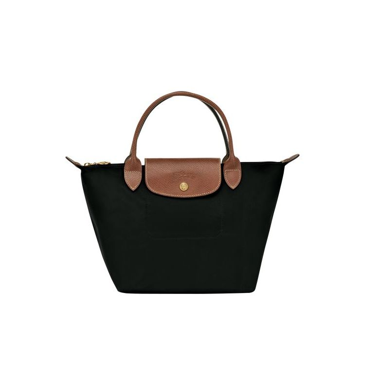 Sac À Main Longchamp S Recycled canvas Noir | 98531-DCTP