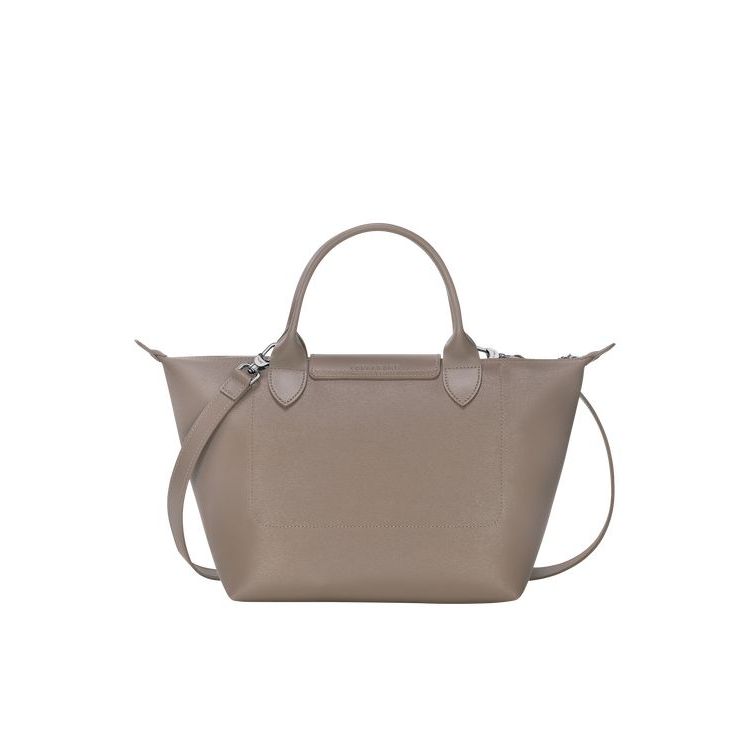 Sac À Main Longchamp S Tela Grise Marron | 84615-TKOX