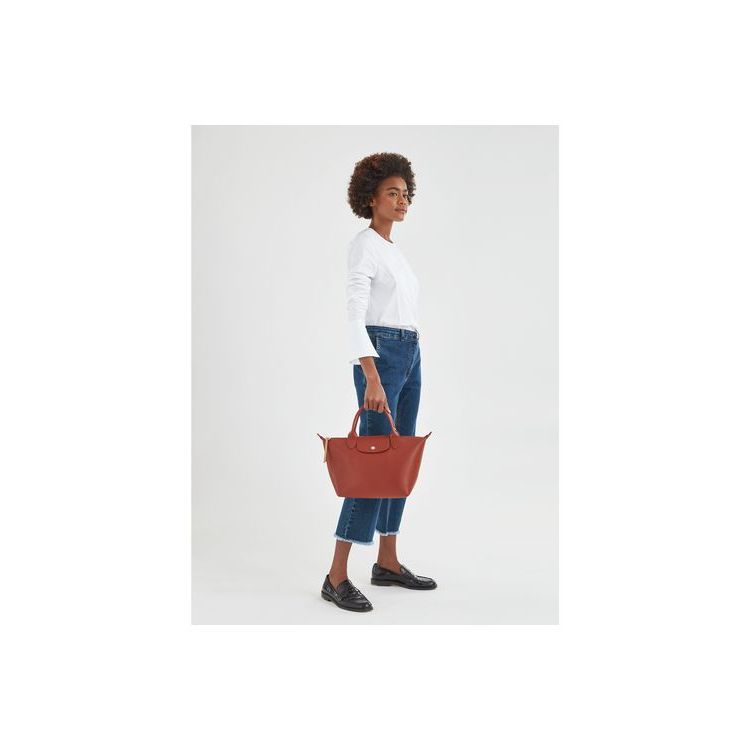 Sac À Main Longchamp S Terracotta Tela Orange | 76542-GJBZ