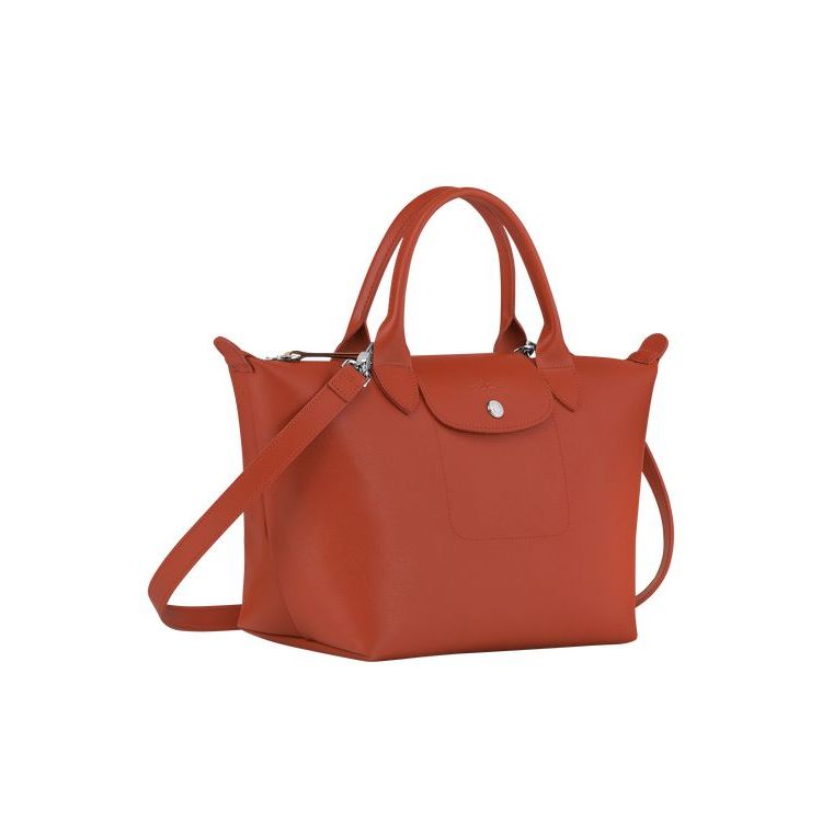 Sac À Main Longchamp S Terracotta Tela Orange | 76542-GJBZ