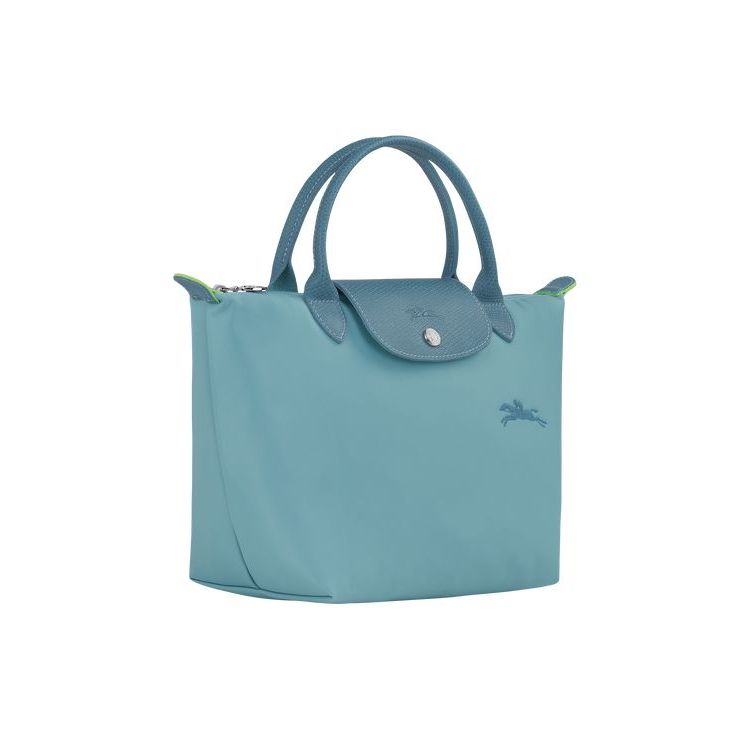 Sac À Main Longchamp S Thunderstorm Recycled canvas Bleu | 28435-CAND