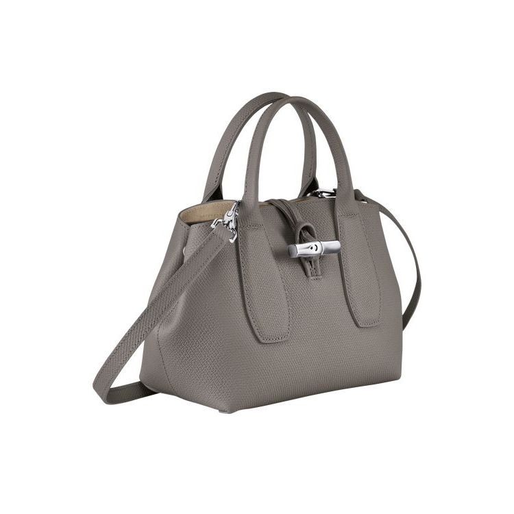 Sac À Main Longchamp S Turtledove Cuir Grise | 25137-FLSR