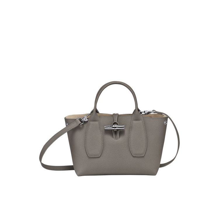 Sac À Main Longchamp S Turtledove Cuir Grise | 25137-FLSR