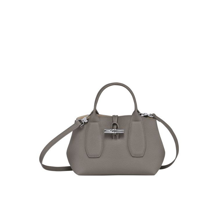 Sac À Main Longchamp S Turtledove Cuir Grise | 25137-FLSR