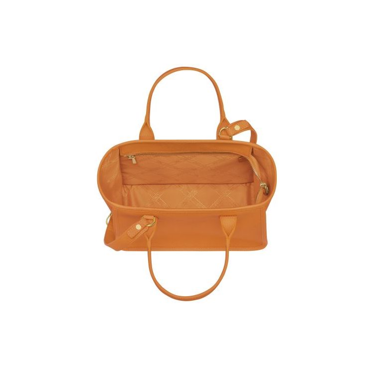 Sac À Main Longchamp Saffron Cuir Orange | 08796-RSYK