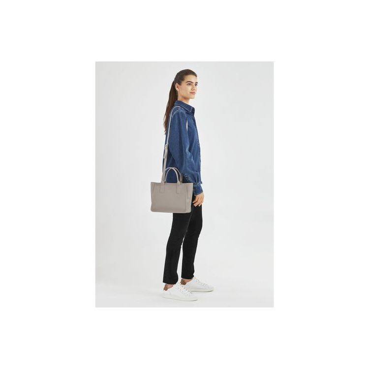 Sac À Main Longchamp Turtledove Cuir Grise | 01735-RGMO