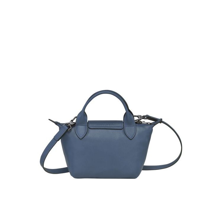 Sac À Main Longchamp Xs Cuir Bleu | 35108-CBWQ