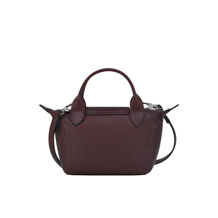 Sac À Main Longchamp Xs Cuir Bordeaux | 26310-ZYUC