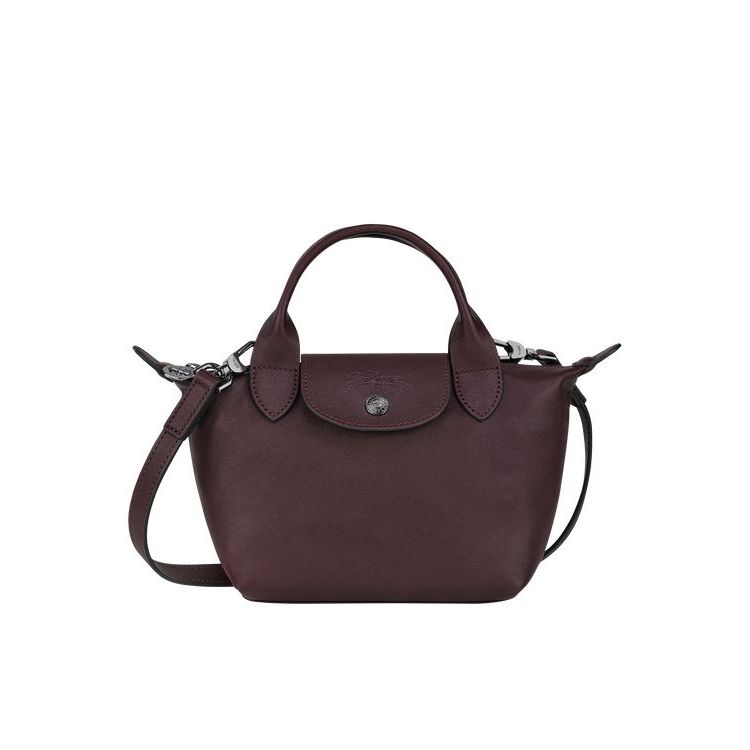 Sac À Main Longchamp Xs Cuir Bordeaux | 26310-ZYUC