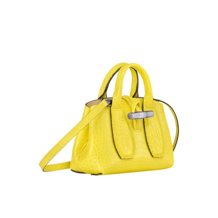 Sac À Main Longchamp Xs Cuir Citron | 28564-DEZO