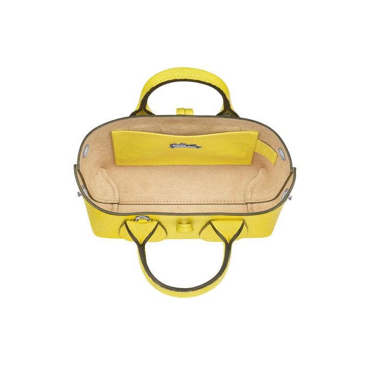 Sac À Main Longchamp Xs Cuir Citron | 28564-DEZO